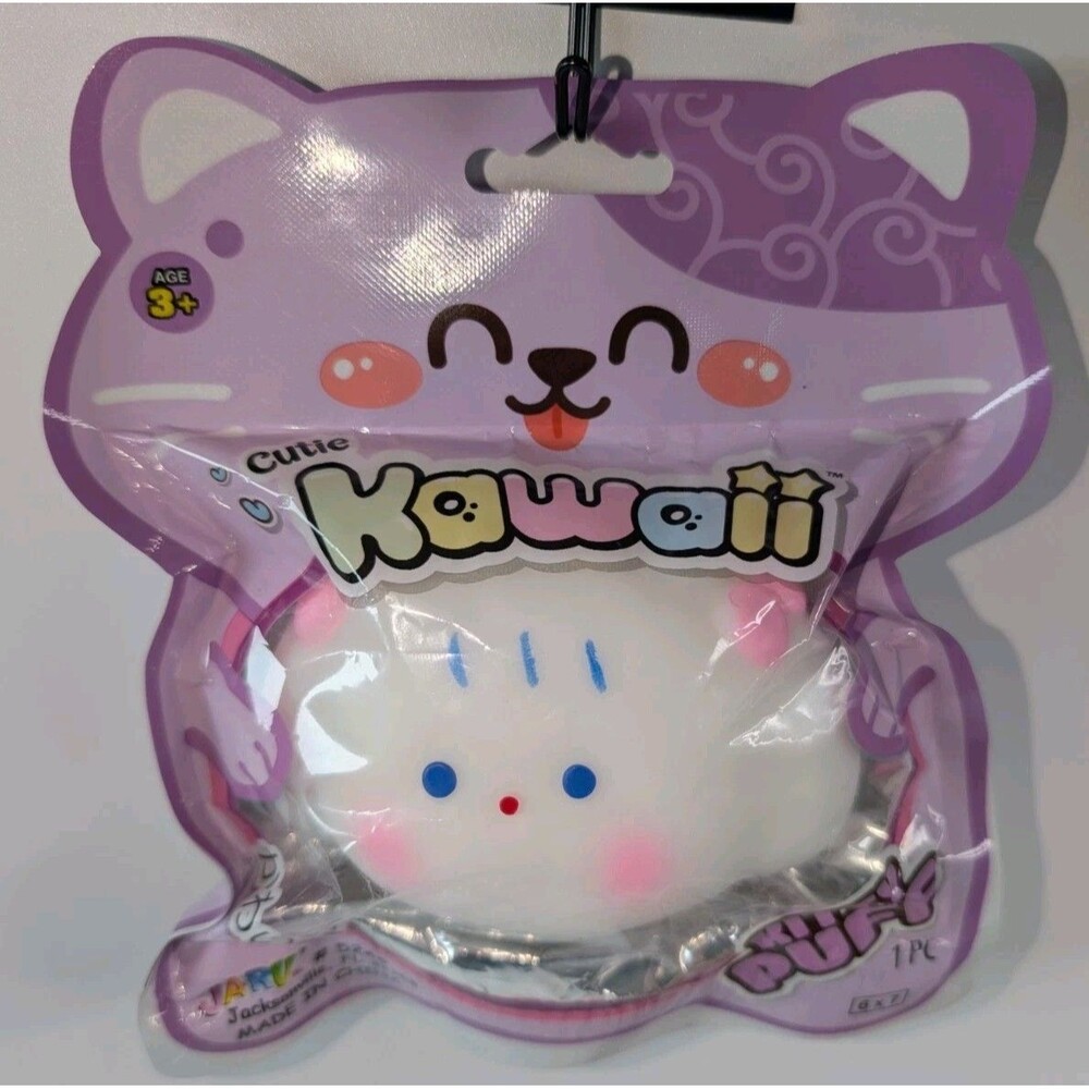 Cutie Kawaii Kitty Puff Squishy Slow Rise Foam Toy JA-RU NIP